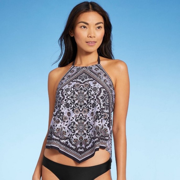 Kona Sol Swim Nwt High Neck Tankini Top By Kona Sol Poshmark